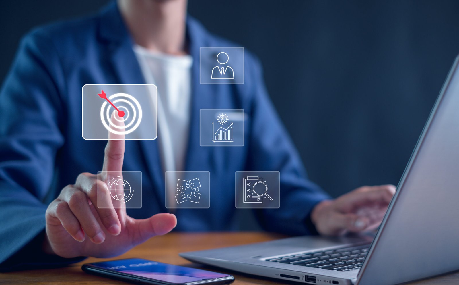 business strategies competitive advantage banking finance path success goal strategy success target aim futuristic marketing scaled