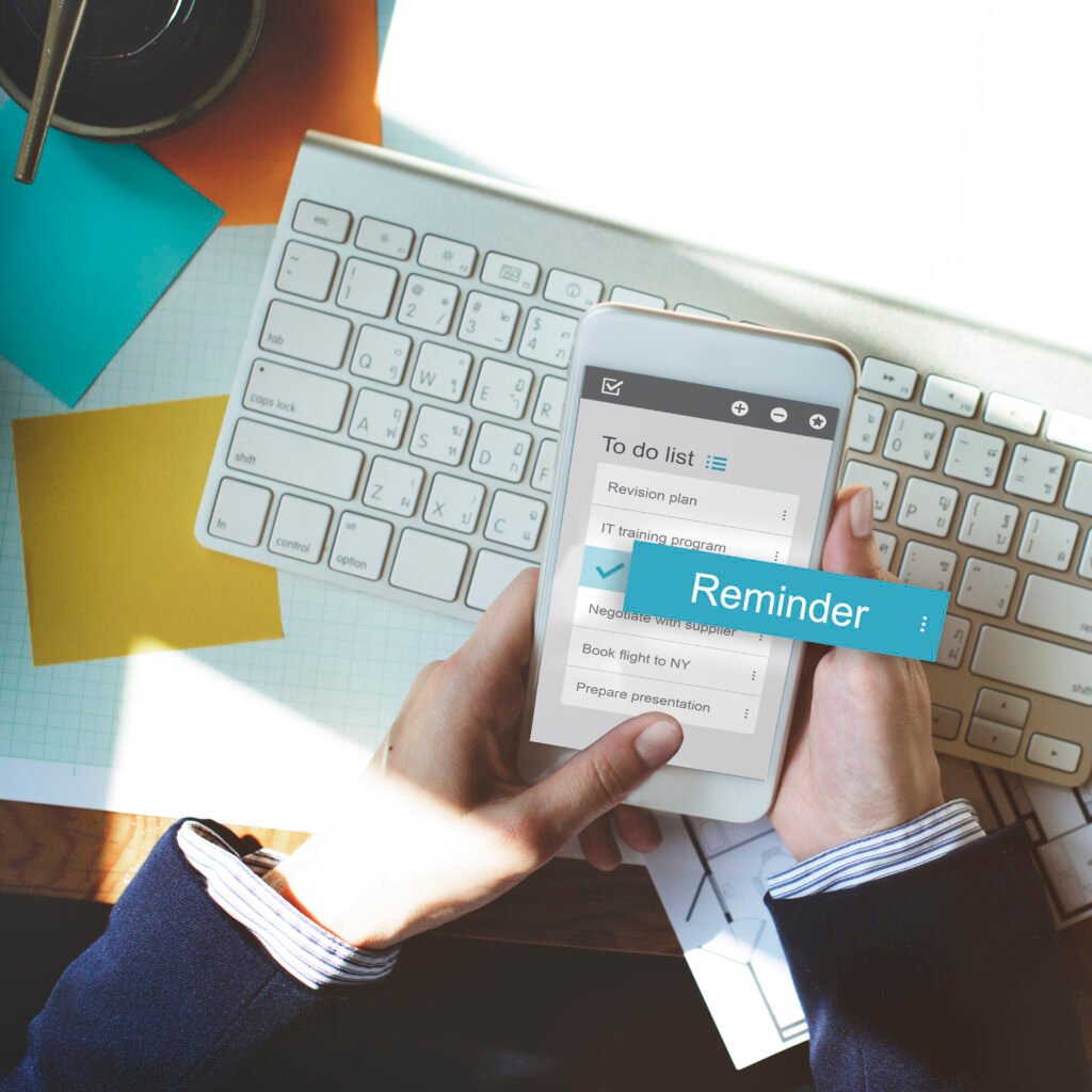 digital business list app interface