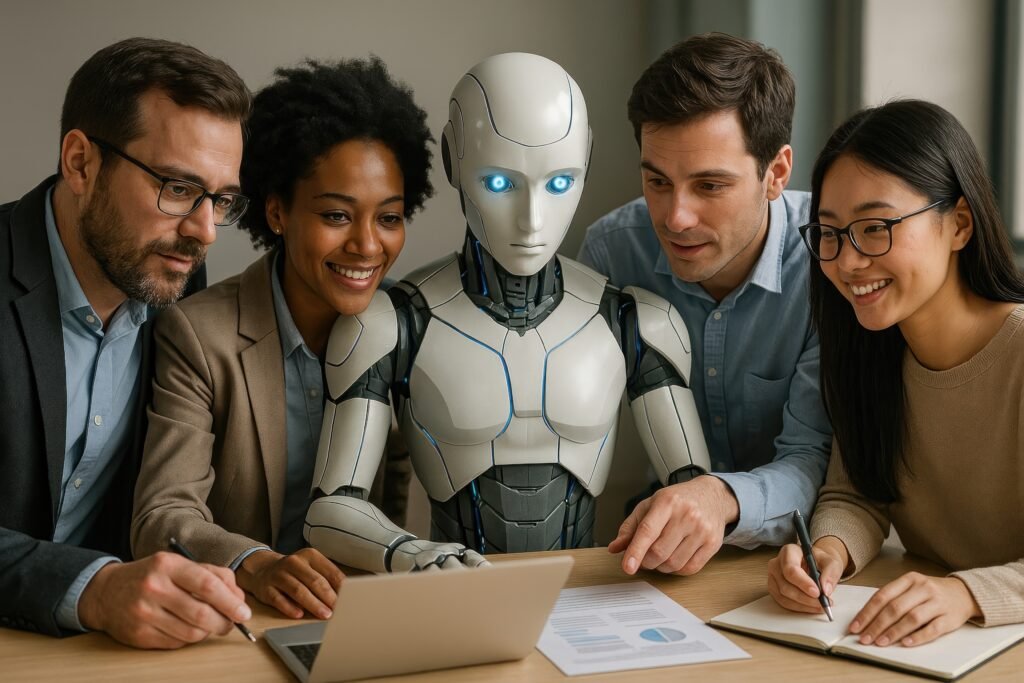 teamwork with ai robot